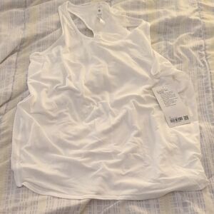 Brand New Women's Lululemon White Pleated Tank Top Size 12